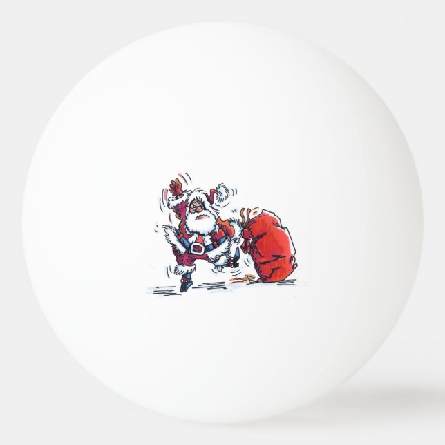 Angry Santa 1-star ping pong ball (Front)