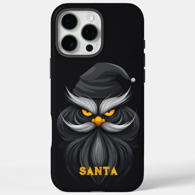 Angry Santa Black Case-Mate iPhone Case (Back)