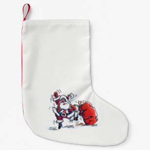 Angry Santa Christmas stocking small