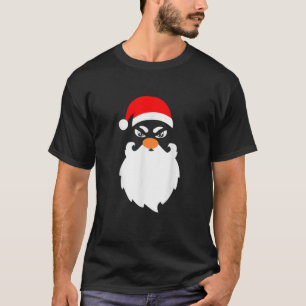 Angry Santa Claus-Big-Head Funny Christmas T-Shirt