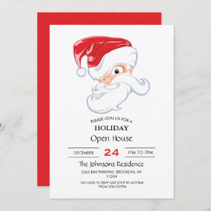 Angry Santa Claus Cartoon Invitation