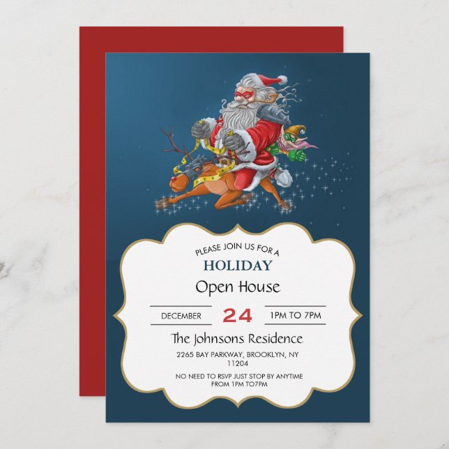 Angry Santa Claus Invitation (Front/Back)