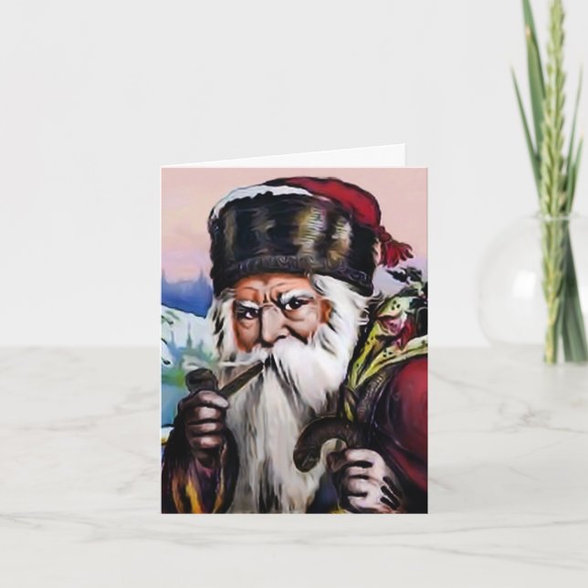 Angry Santa Holiday Card (Front)