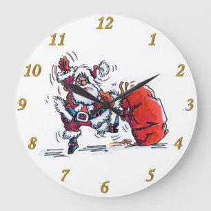 Angry Santa wall clock