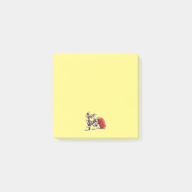 Angry Santa yellow note pads (Front)