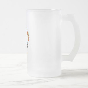 Angry-Scotsman-Beer-Drinker Frosted Glass Beer Mug