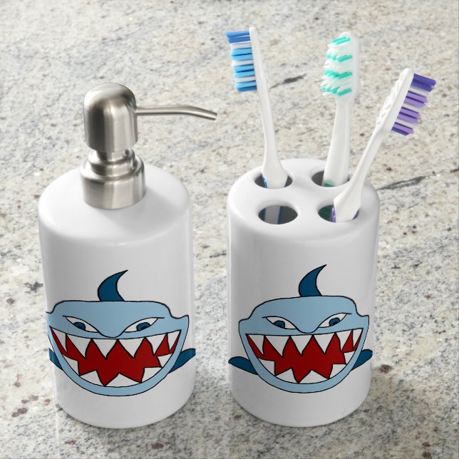 Angry Shark Bathroom Set (Front)