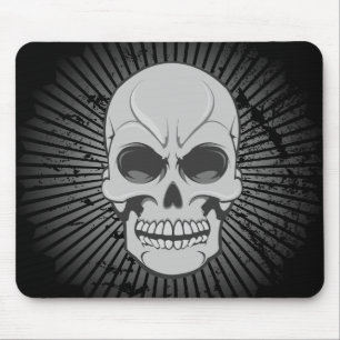 Angry Skull: Vector Illustration: Custom Mousepad