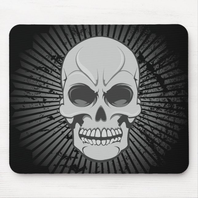 Angry Skull: Vector Illustration: Custom Mousepad (Front)