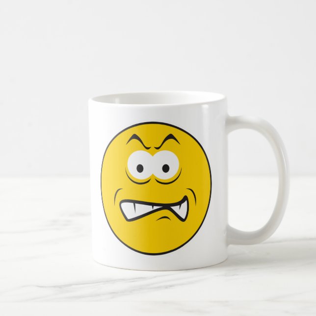 Angry Snarling Face Coffee Mug (Right)