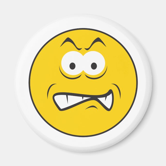Angry Snarling Face Magnet (Front)