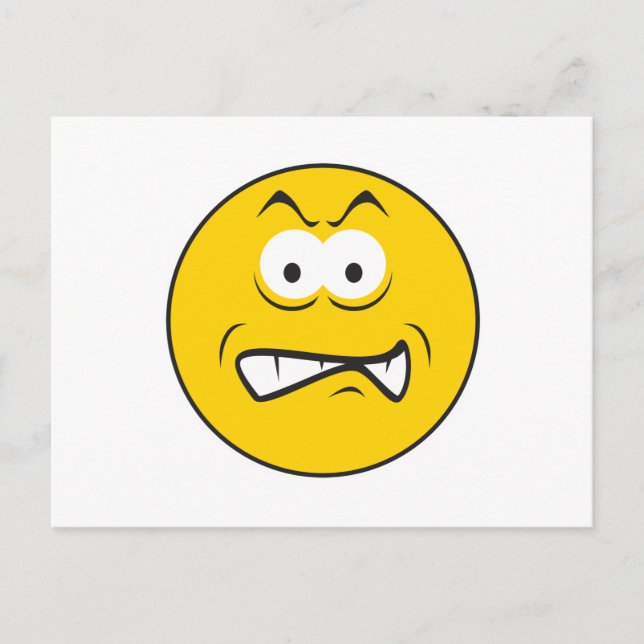 Angry Snarling Face Postcard (Front)
