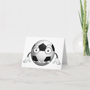 Angry Soccer Ball Note Cards