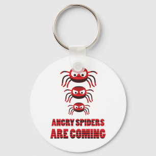 Angry spiders are coming T-Shirt Key Ring