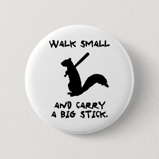 Angry Squirrel: Environment Protector 6 Cm Round Badge (Front)