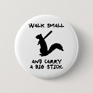 Angry Squirrel: Environment Protector 6 Cm Round Badge