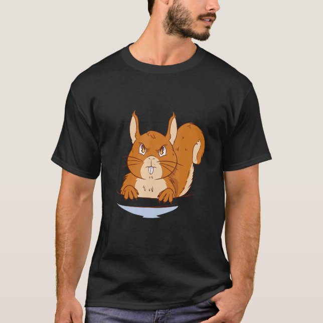 Angry Squirrel Front in the pocket T-Shirt (Front)