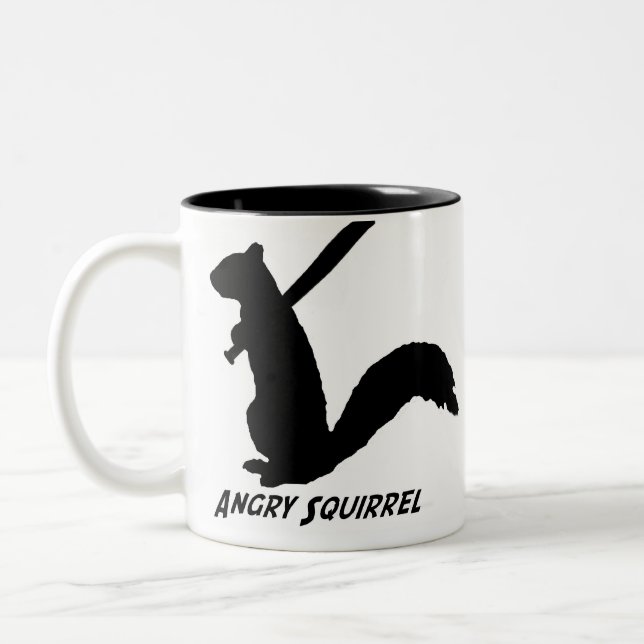 Angry Squirrel Mug (Black) (Left)