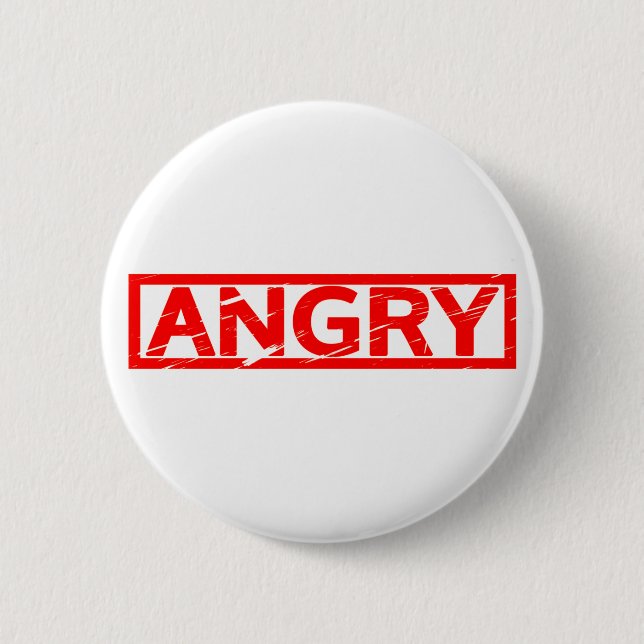 Angry Stamp 6 Cm Round Badge (Front)