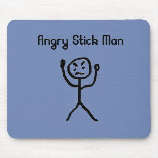 Angry Stick Man Mouse Mat