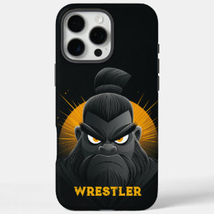 Angry Sumo Wrestler Black iPhone 16 Pro Max Case