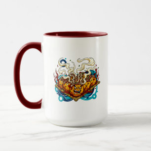 Angry Takoyaki Monster Japanese Street Food Art Mug
