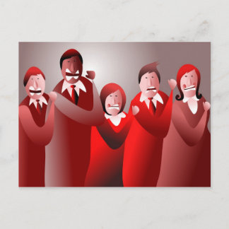 Angry Team Postcard