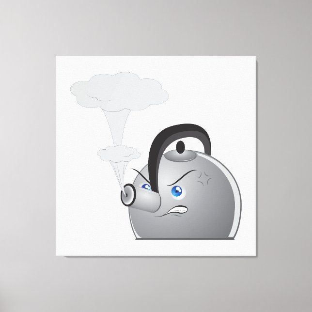 Angry Teapot Canvas Print (Front)