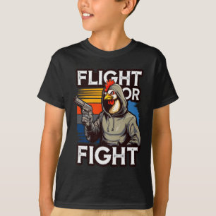 Angry Thug Chicken Flight Or Fight Response Funny T-Shirt