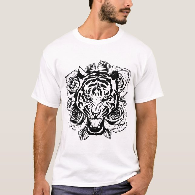 Angry Tiger Head T-Shirt (Front)