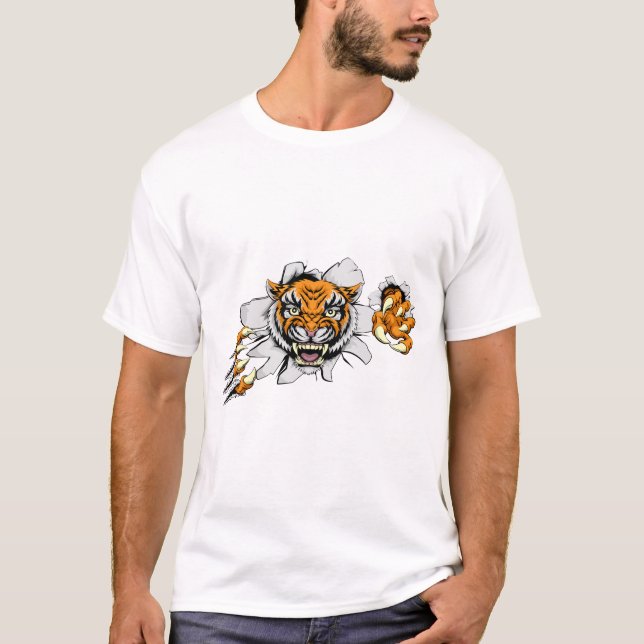 Angry Tiger King  T-Shirt (Front)