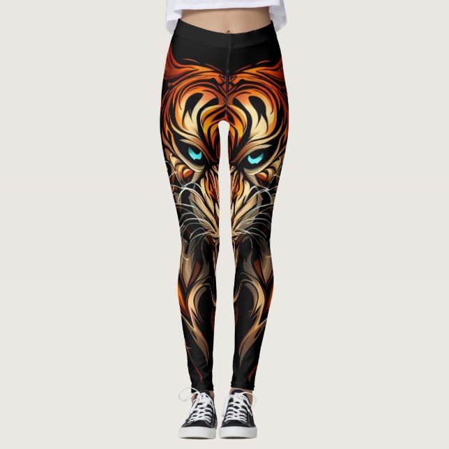 Angry Tiger  Leggings (Front)