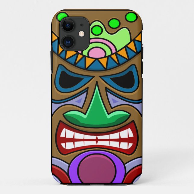 Angry Tiki Case-Mate iPhone Case (Back)