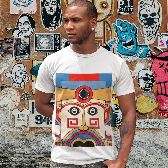 Angry Tiki Mask Art T-Shirt (Creator Uploaded)