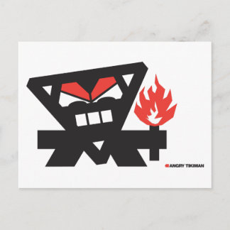 Angry Tikiman Postcard