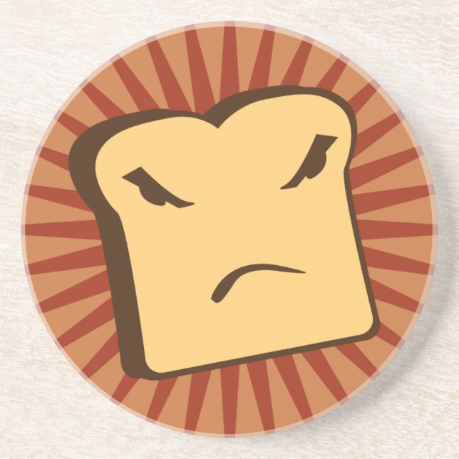 Angry Toast Coaster (Front)