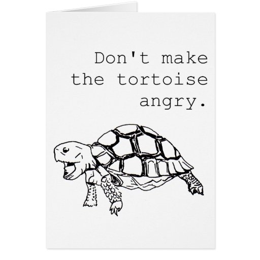 Image of Angry Tortoise any occasion funny hand drawing