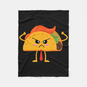 Angry Trump Taco Funny  Fleece Blanket