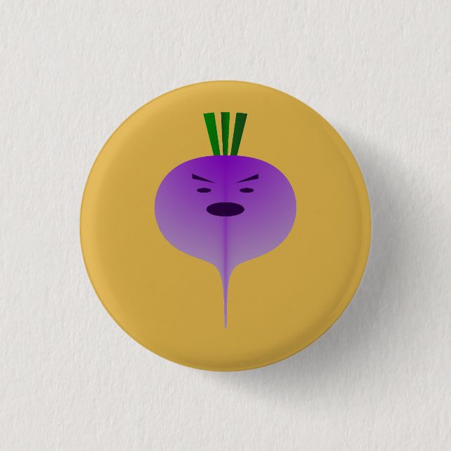 Angry Turnip by Kenneth Yoncich 3 Cm Round Badge (Front)