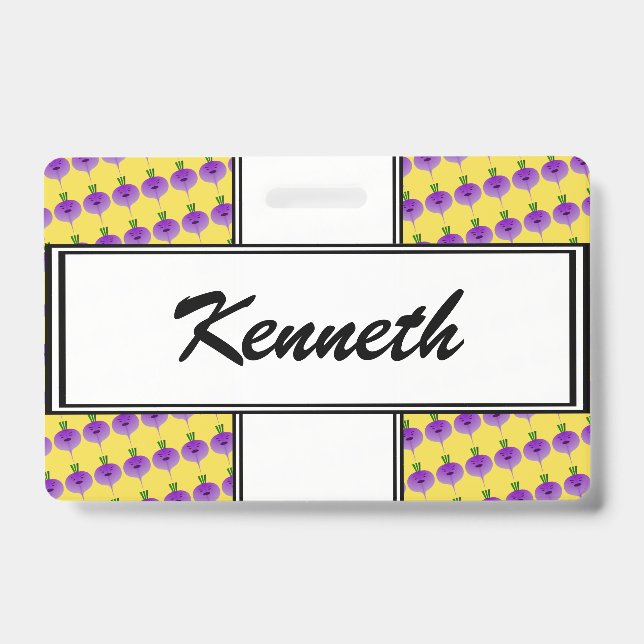 Angry Turnip by Kenneth Yoncich ID Badge (Front)