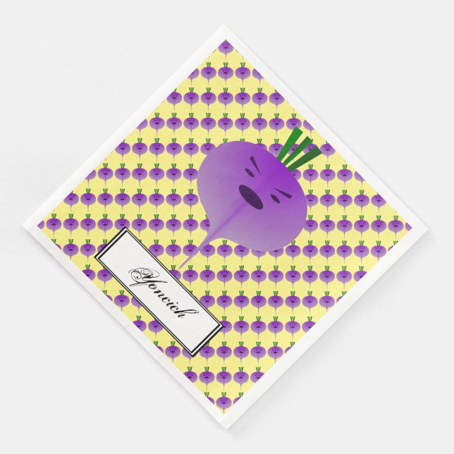 Angry Turnip by Kenneth Yoncich Napkin (Corner)