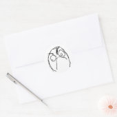 Angry Unhappy Meme Face Classic Round Sticker (Envelope)