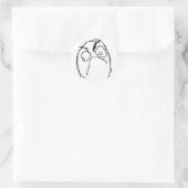 Angry Unhappy Meme Face Classic Round Sticker (Bag)