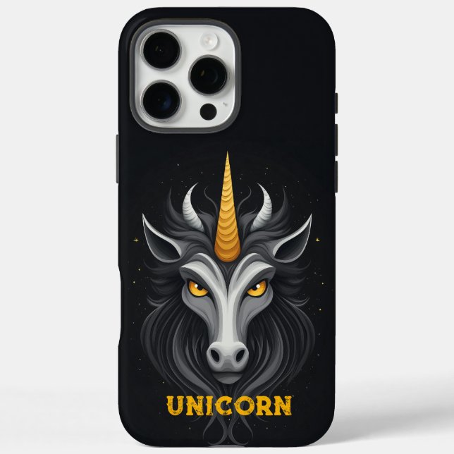 Angry Unicorn Black Case-Mate iPhone Case (Back)