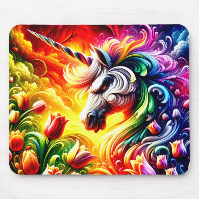 Angry Unicorn Mouse Mat (Front)