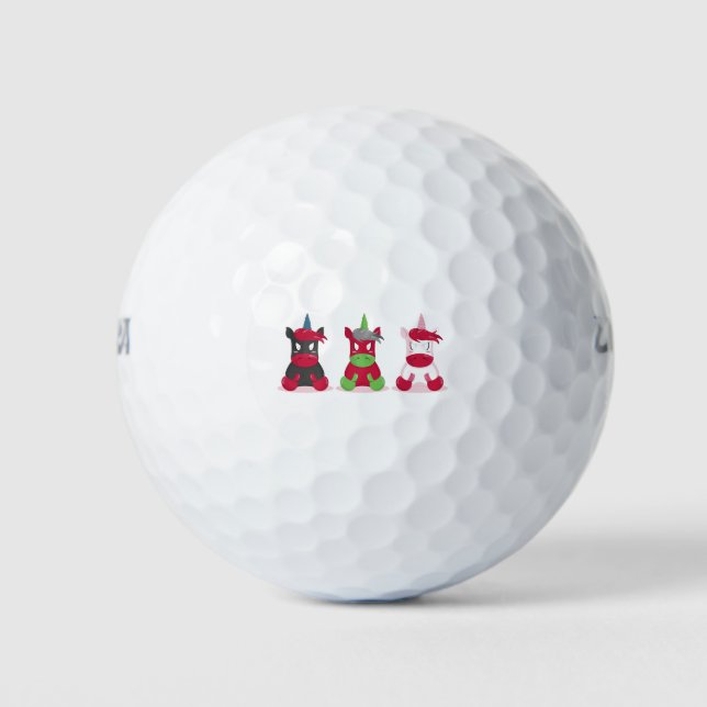 Angry Unicorns Golf Balls (Front)