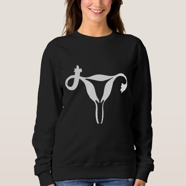 Angry Uterus Pro Choice Image Protect Reproductive Sweatshirt (Front)