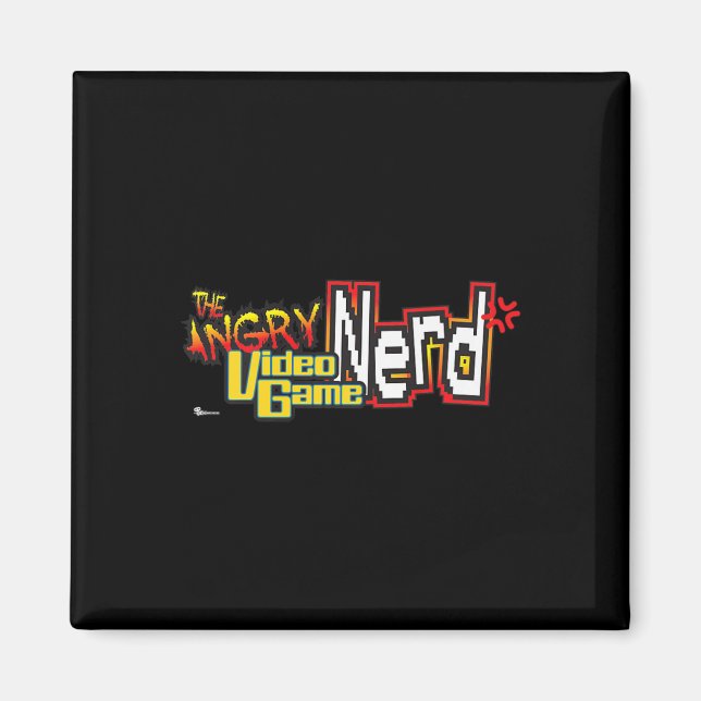 Angry Video Game Nerd Logo Premium  Magnet (Front)