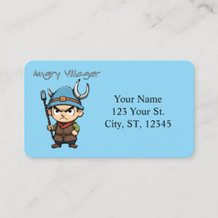 Angry Villager Pitchfork Thunder_Cove Business Card