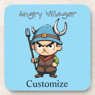 Angry Villager Pitchfork Thunder_Cove Coaster